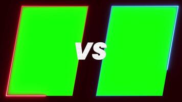 Versus 3D Title on a Green Display. 2 Display Screen For Competitors video