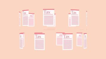 Tax Forms and Files Floating on an Elegant Background. video