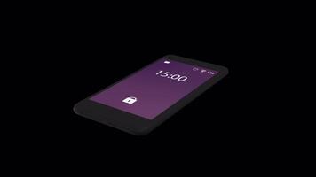 Malware found animation on transparent background. Virus found on mobile phone. video