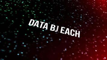 Data Breach Text Animation. Cyber Attack Animation. video