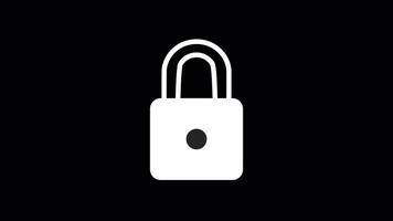 Unlocking Animation on a Transparent Background. Lock Unlock video