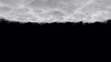 Moving Cloud in 3D Space. Cloud Transition on a Transparent Background. video