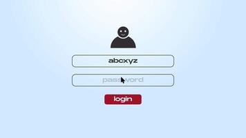 Trying to log in to the account. Incorrect password error. video