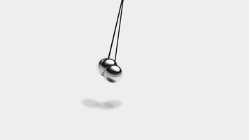 Swinging Pendulum Animation. Pendulum Animation on a White Background. video