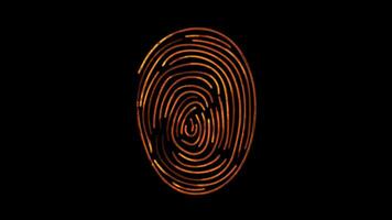 Neon frame effect, Fingerprint on black background video