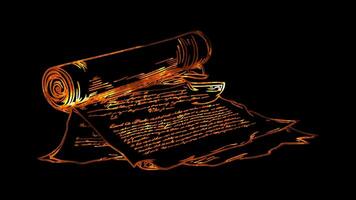Neon frame effect, Constitution Document Symbolizes foundational legal principles of a state on black background video