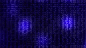 Digital Binary Code Background Dark Blue video