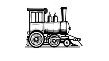 Animation forms a sketch of a train icon video