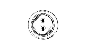 Animation forms a sketch of a shirt button icon video