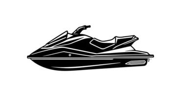 Animation forms a sketch of a jet ski icon video