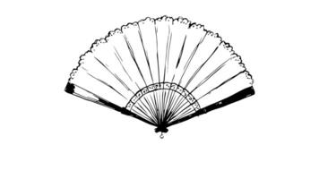 Animation forms a sketch of a fan icon video