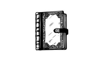 Animation forms a sketch of a book icon video
