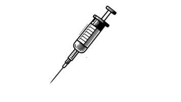 Animation forms a sketch of the injection icon video