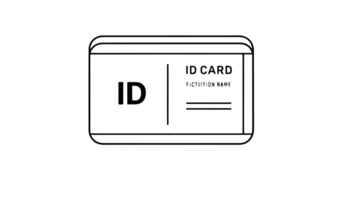 Animation forms a sketch of the ID card icon video
