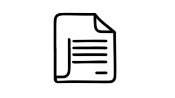Animation forms a sketch of the exam paper icon video