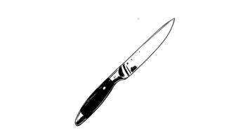 Animation forms a sketch of a knife icon video