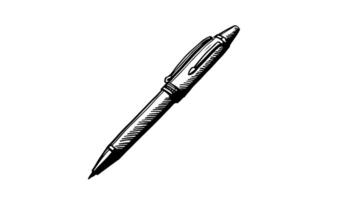 Animation forms a sketch of a pen icon video