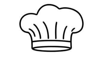 Animation forms a sketch of a chef's hat icon video