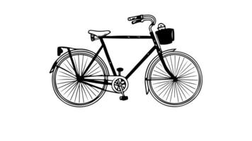 Animation forms a sketch of a bicycle icon video