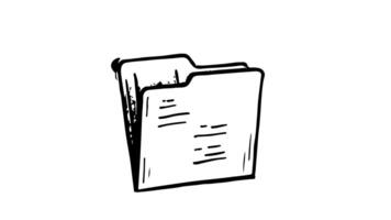 Animation forms a folder icon sketch video