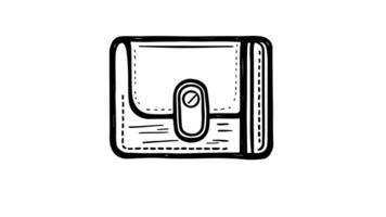 Animation forms a sketch of a wallet icon video