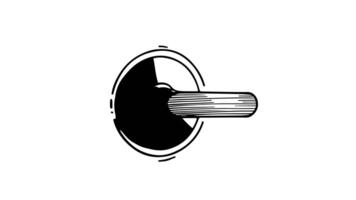 The animation forms a sketch of the door handle icon video