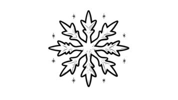 Animation forms a snow icon sketch video
