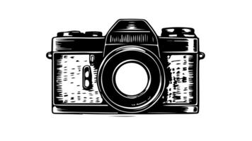 Animation forms a sketch of the camera icon video