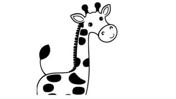 Animation forms a sketch of a giraffe icon video