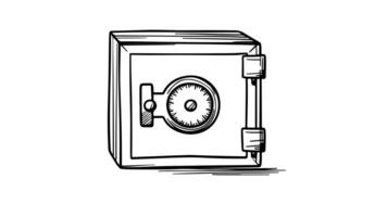 Animation forms a sketch of a box icon video