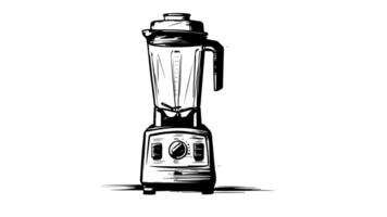 Animation forms a sketch of a blender icon video