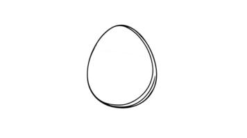 Animation forms a sketch of an egg icon video