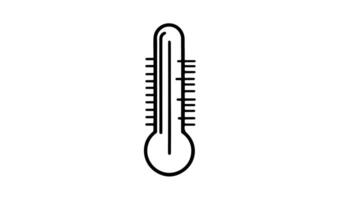 Animation forms a sketch of a thermometer icon video
