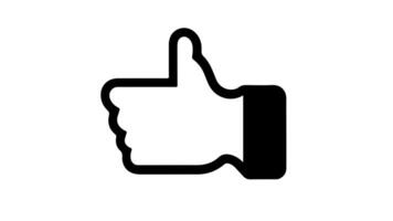 Animation forms a sketch of a like icon video