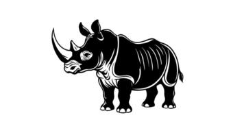 Animation forms a sketch of a rhino icon video