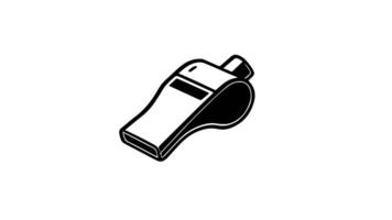 Animation forms a sketch of a whistle icon video