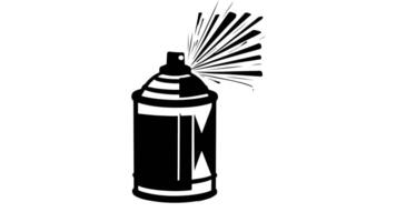 Animation forms a sketch of a spray paint bottle icon video