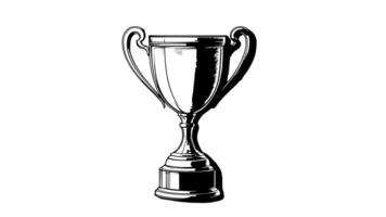 Animation forms a sketch of the trophy icon video