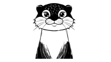 Animation forms a sketch of the otter icon video