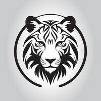 Lion outline sketch drawing mammal representation vector