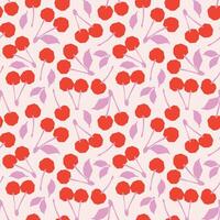 Red pink cherry coquette core seamless pattern. Background design. vector