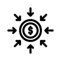 Goal and Focus Icon Line Style Finance Simple Design Perfect Illustrations. vector