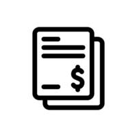 Contract Icon Line Style Finance Simple Design Perfect Illustrations. vector