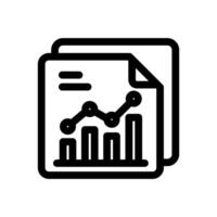Data Report Icon Line Style Finance Simple Design Perfect Illustrations. vector