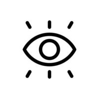 Vision Icon Line Style Finance Simple Design Perfect Illustrations. vector