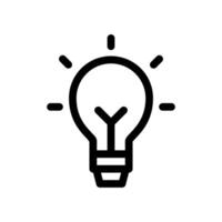 Bulb Icon Line Style Finance Simple Design Perfect Illustrations. vector