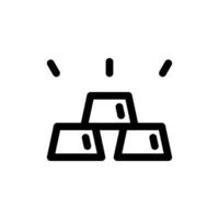 Gold Icon Line Style Finance Simple Design Perfect Illustrations. vector