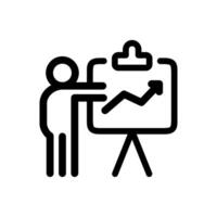 Presentation Icon Line Style Finance Simple Design Perfect Illustrations. vector