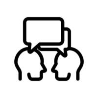 Conversation Icon Line Style Finance Simple Design Perfect Illustrations. vector