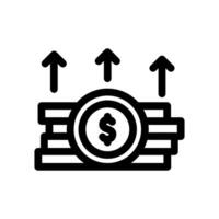 Increase Icon Line Style Finance Simple Design Perfect Illustrations. vector